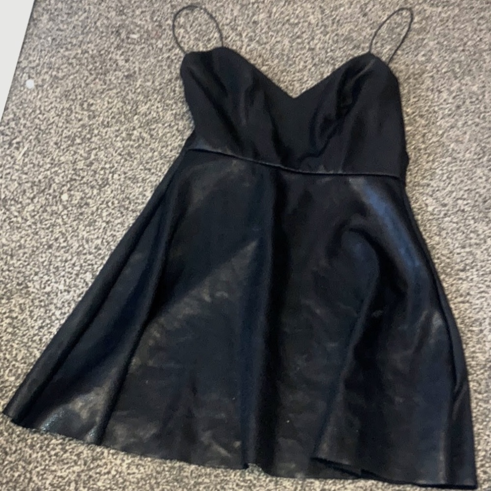 Extra Small Faux Leather Black Love...Ady Dress